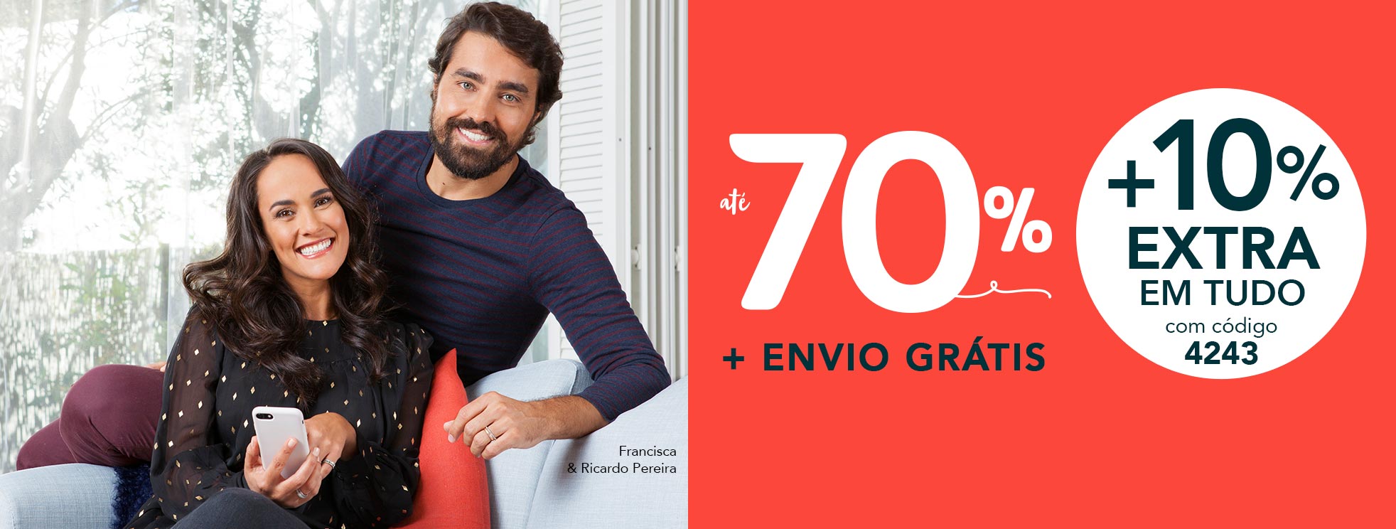 Descontos até 70% + 10% EXTRA em TUDO