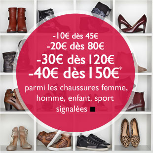 -10€ dès 45, -20 dè 80, -30 dè 120, -40 dès 150*