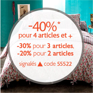 -40%* pour 4 articles et + ... code 55522