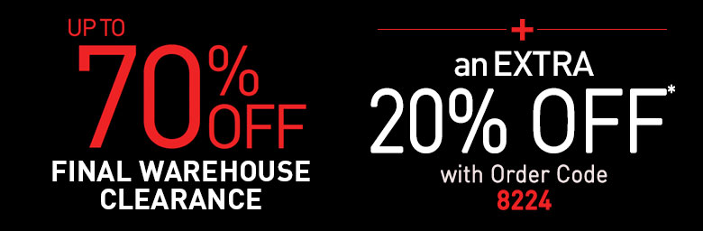 20% off warehouse clearance 